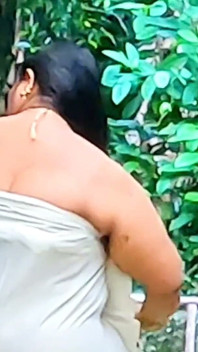 Unveiling in Sexy Body Outdoor, Mallu MILF in Traditional Loincloth and Bodice, Showing Her Big Ass and Boobs