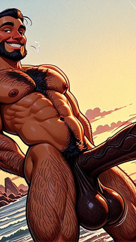 Beach Hunks Menunjukkan Ereksi