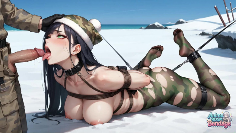 Anime BDSM Bondage: Sahilde seksi bdsm oyunu esaret orgazmı için en ateşli yol!