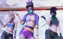 3D-Hentai Games: [MMD] Aespa - Savage Akali hete kpop striptease competitie van legendes...