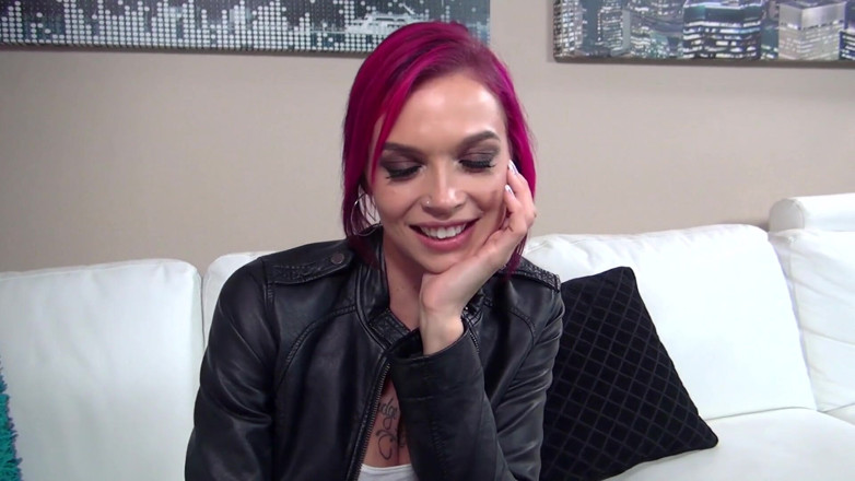 Anna Bell Peaks: Hot sex on white couch