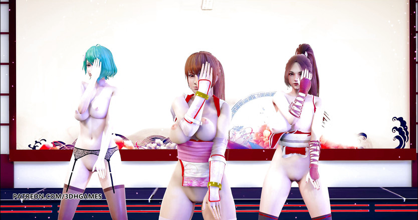 3D-Hentai Games: GigaReolEVO - Dependență de dans în pielea goală Mai Shiranui Tamaki Kasumi...