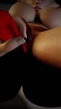 Drewno elf dziewczyna lesbijki dildo rucha swojego elfa niewolnika seksualnego