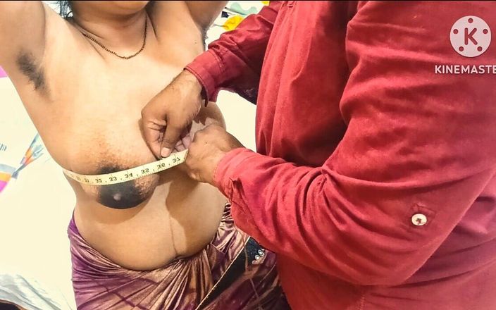 Abhikshasexvideos: インド人のおばさんは、ブラウスの試着に来たときに仕立て屋に犯されました