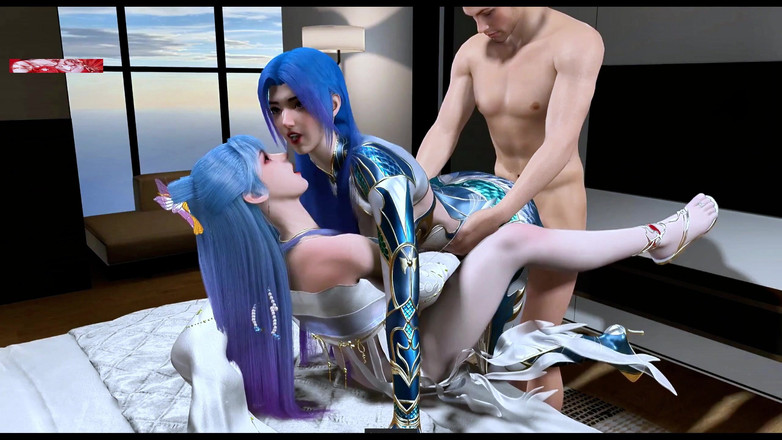 X Hentai: Bigtits의 쓰리섬 메가바이트 여신 - 3D 애니메이션 헨타이