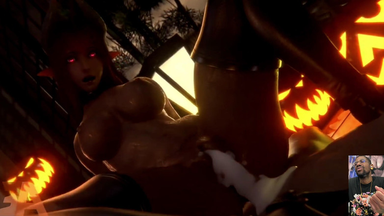 Good news media: 万圣节 succubus 的秃头阴户被内射，gemma 的脸被精液覆盖