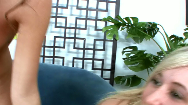 Lesbian Love Movies: Purple Leggings Stay on - Redhead Eats Her Blonde Friend Out...