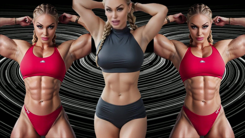 Goddess Misha Goldy: Rozdrcena svaly bohyně Goldy