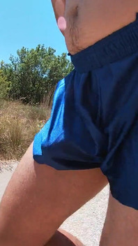 My Cock Allways Manage to Scape From My Tight Shorts Like a Prisoner