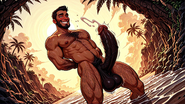 Erotic Man: Plážové kusy ukazující erekci