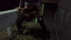 megu2002: 독립 훈련 No32 강아지 자세 야간 산책 중