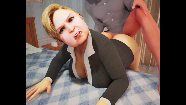 Denis animation: Büyük göğüslü tombul kızlar pizzayı sever