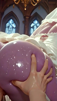 Pengantin elf gelap yang ditutup mata dikongkek di gereja