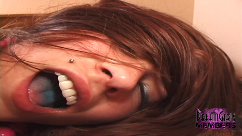 Dream Girls: Horny brunette plays with her tight pussy