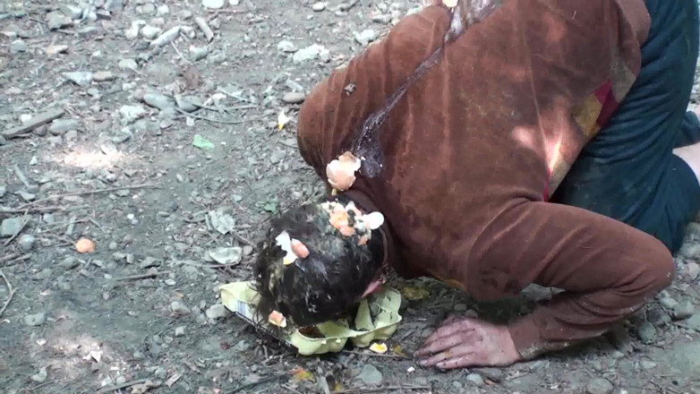 Femdom Austria: Humilier cet esclave dans la nature
