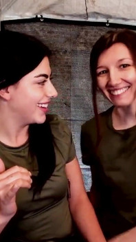 Horny Soldiers Live Stream Lesbian Ass Spanking, Big Natural Tits & Hairy Pussy Fingering