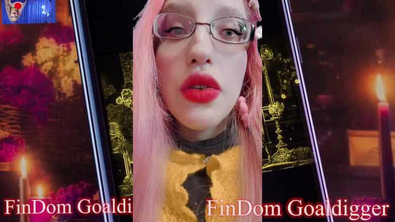 FinDom Goaldigger: Une transformation de goof branlette pour de grosses lèvres rouges