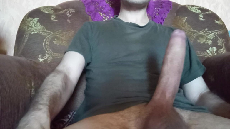 Alex Metallov: Guy with Big Cock Jerking on the Chair
