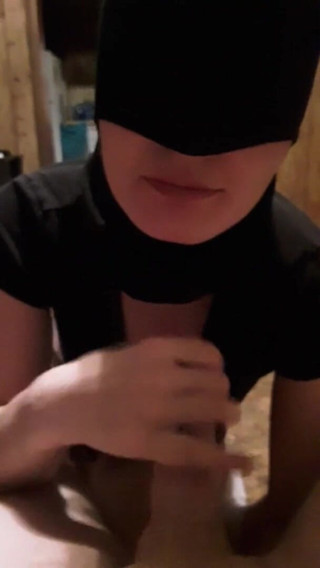 Filthy Mistress Jane: Chupando la polla de mi marido con una máscara puesta