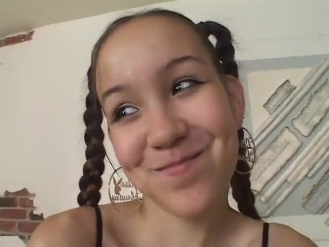 Dangerous Teens: Beautiful young asian girl with braces and pigtails sucks cock...