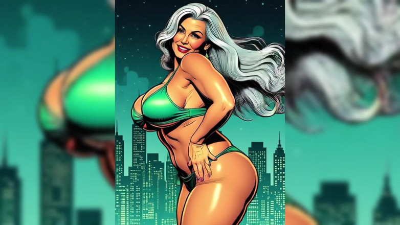 AI Porn: Ai एनिमेशन मजबूत नानी चिढ़ा रही है