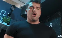 Men - Presley Scott Gets Turned on After Touching a Boxer's Big Dick, Sucking, Fucking Doggystyle