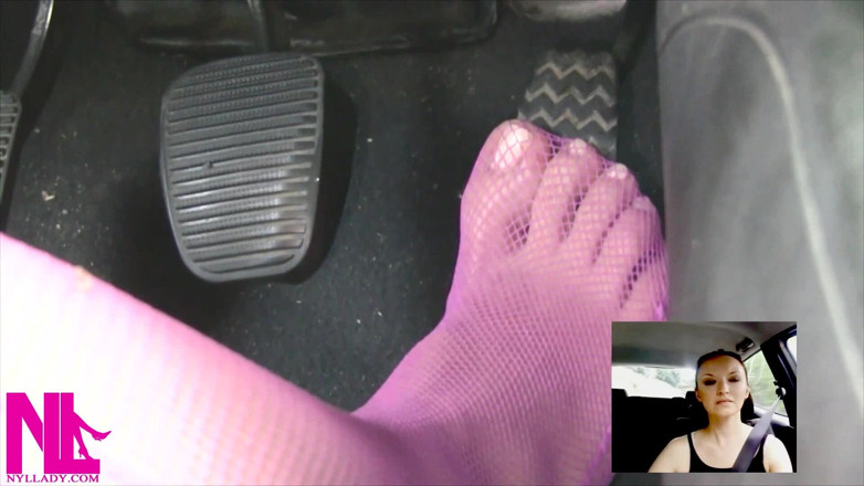 Nyllady: Sensual Pedal Pumping in My Pink Fishnets