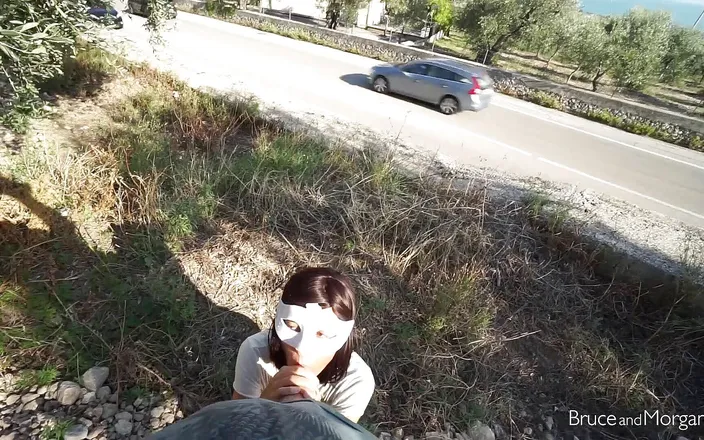 Bruce-and-Morgan: Public roadside sex