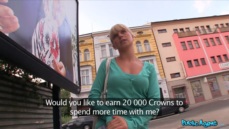Public Agent: Veřejný agent - zoufalá blonďatá studentka ochotná pracovat pro tvrdé šukání