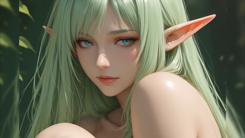 LustRender: Lustrender Slideshow: capul frumos nud elf rândul său, la dreapta...