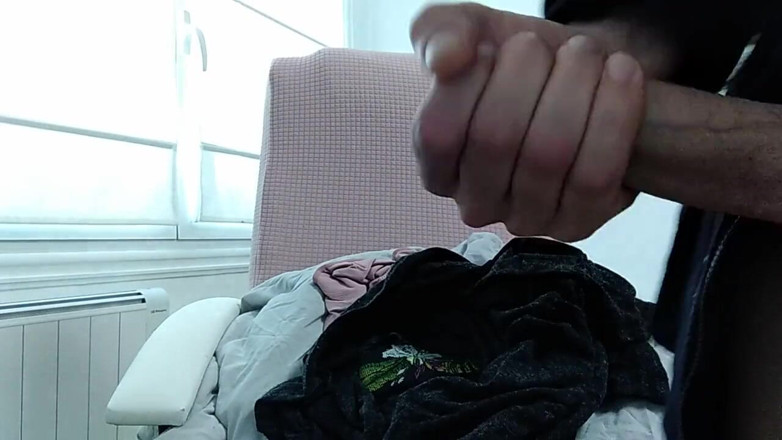 Elvissc: Masturbace muže s ejakulací s kulatým sklem