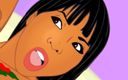 Back Alley Toonz: Roxy reynolds großer schwarzer hintern reitet einen bbc in Hip-hop-ebenholz-hentai-cartoon-parodie