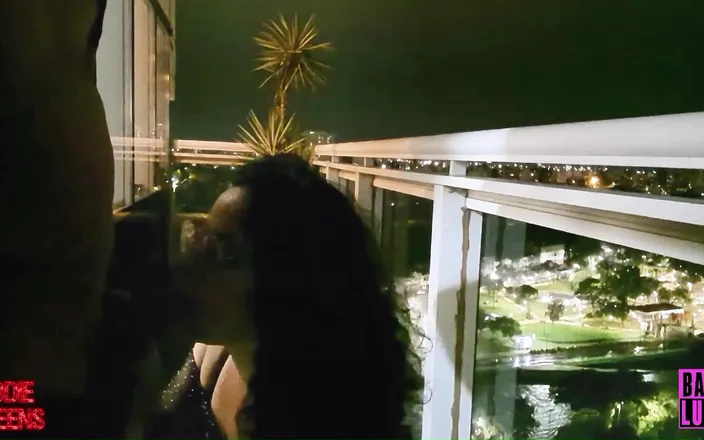 Eddie Queens: Busty Latin Fucks Her Sugar Daddy on the Balcony - Risky...