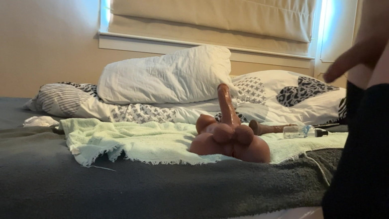 Prostate play: Prostate_play - CD Cumming BBC Dildo and Trans Doll BBC