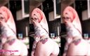 Katty Grray: 性感女孩裸体在上班前准备早餐 - 柔软的情色