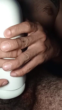 Straight Guy Unboxes Sex Toy and Ends up Cumming Three Times with It