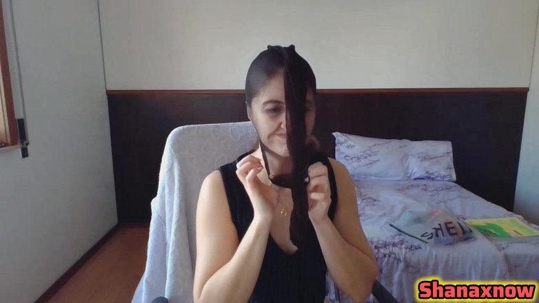 Shanaxnow: Canlı şovum sırasında fetiş siyah külot naylon encasement yüzü