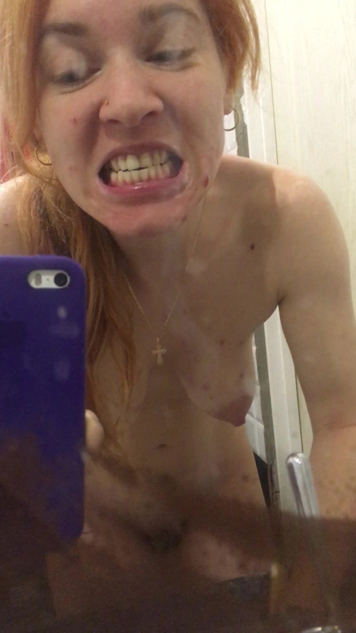 Risky Hairy Couple: Mein morgen selfie, zähne nackt putzen
