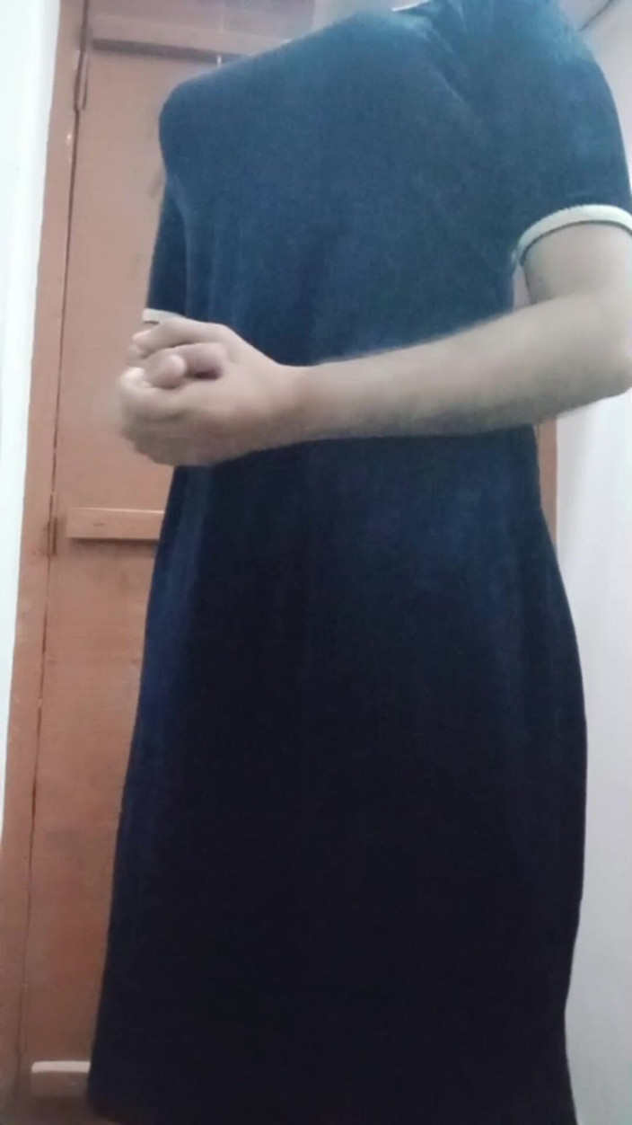 Gaurisissy: เกย์อินเดียแต่งตัวข้ามเพศ Gaurisissy รู้สึกเงี่ยนใน Blue Salwar Kurta