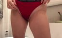 Booty ass x: Pissing Through Red Panties