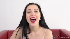 Mouth fetish video with Bara showing dental braces.