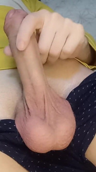 Athletic Guy Masturbates His Big Penis