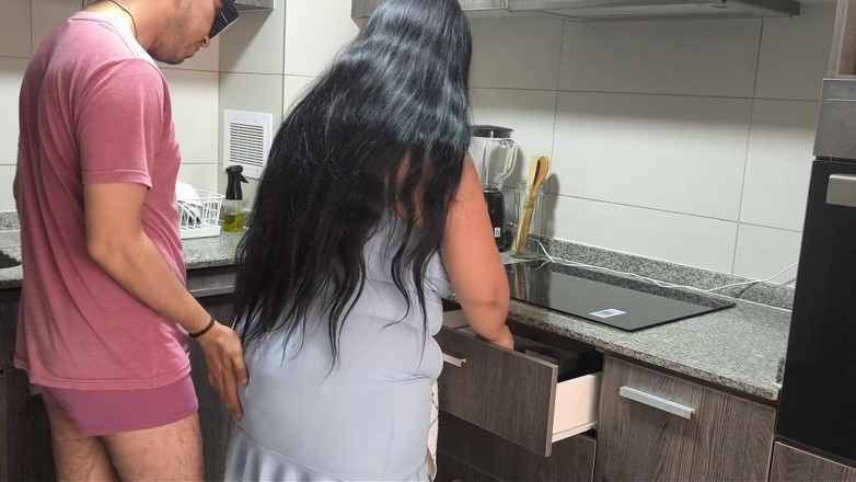 Riderqueen: BBW MILF styvmamma knulla kök