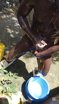 Real Outdoor Shower Dick Massage