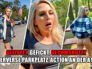 Lisa-Sophie: Gefistet, gefickt, abspritzen - perverse parkplatz-action