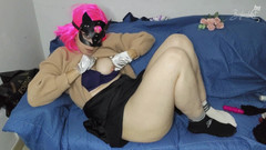 BigBoobCat: Stora naturliga bröst och fitta mask: Jag får mig själv...