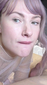 Slutty Blonde Diligently Sucks Big Dick and Swallows Cum