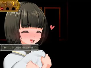 Cumming Gaming: Nymphomania priestess, рогоносець, хентай гра, порногра, еп.3, оргазм черниці від її поцілунку