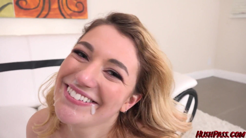 Hush Hush Entertainment: Cute blonde Abby Adams hunts the great white dick