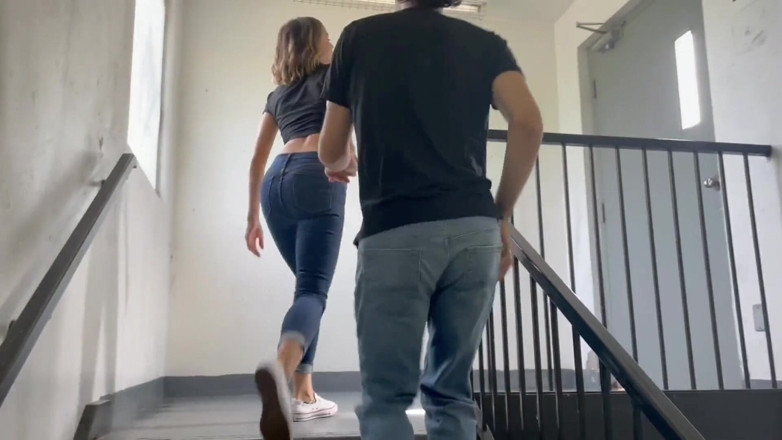 Serenity Cox: Husband Films Hotwife Fucking Friend in Stairwell